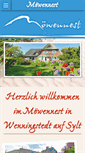 Mobile Screenshot of moewennest-sylt.de